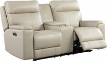 Load image into Gallery viewer, Italian Leather Taupe Brooklyn Power Motion Seating
