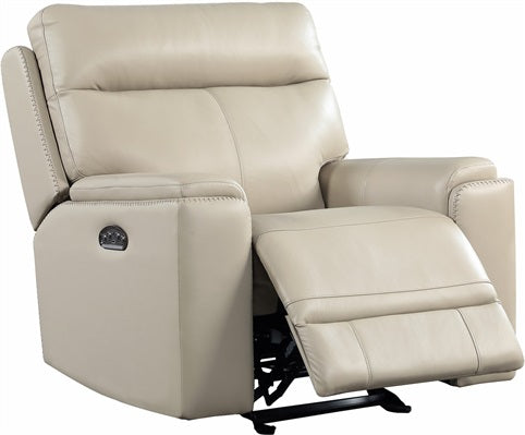 Italian Leather Taupe Brooklyn Power Motion Seating